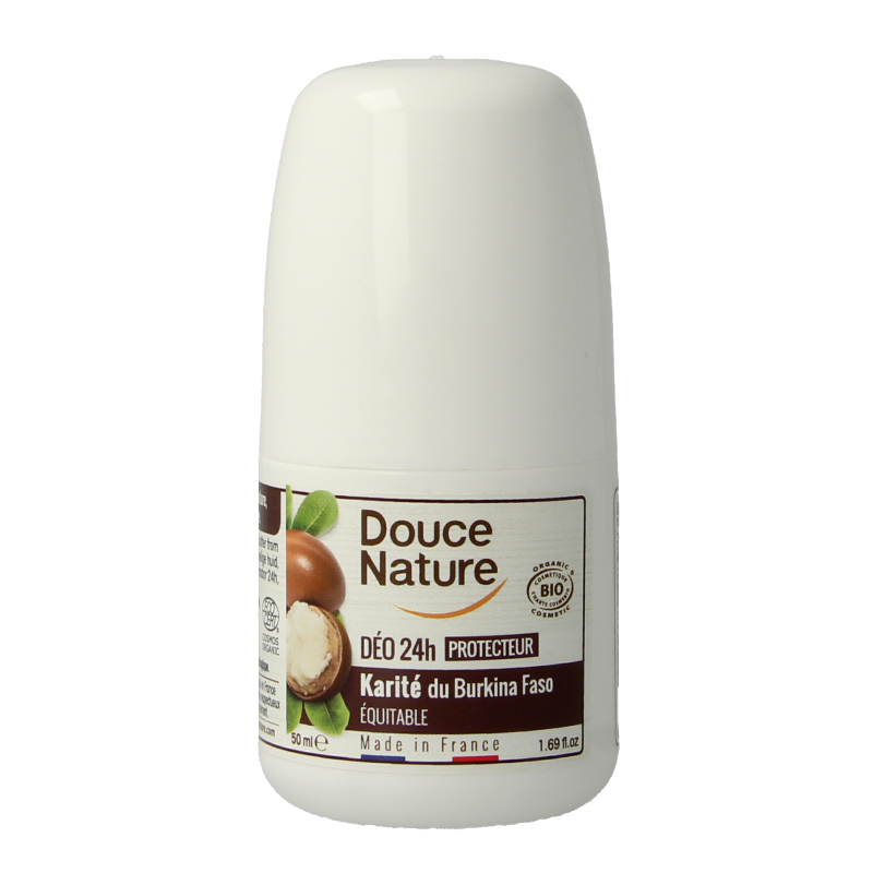 Douce Nature Deodorant roll on met karite sheabutter 24h bio 50 Milliliter