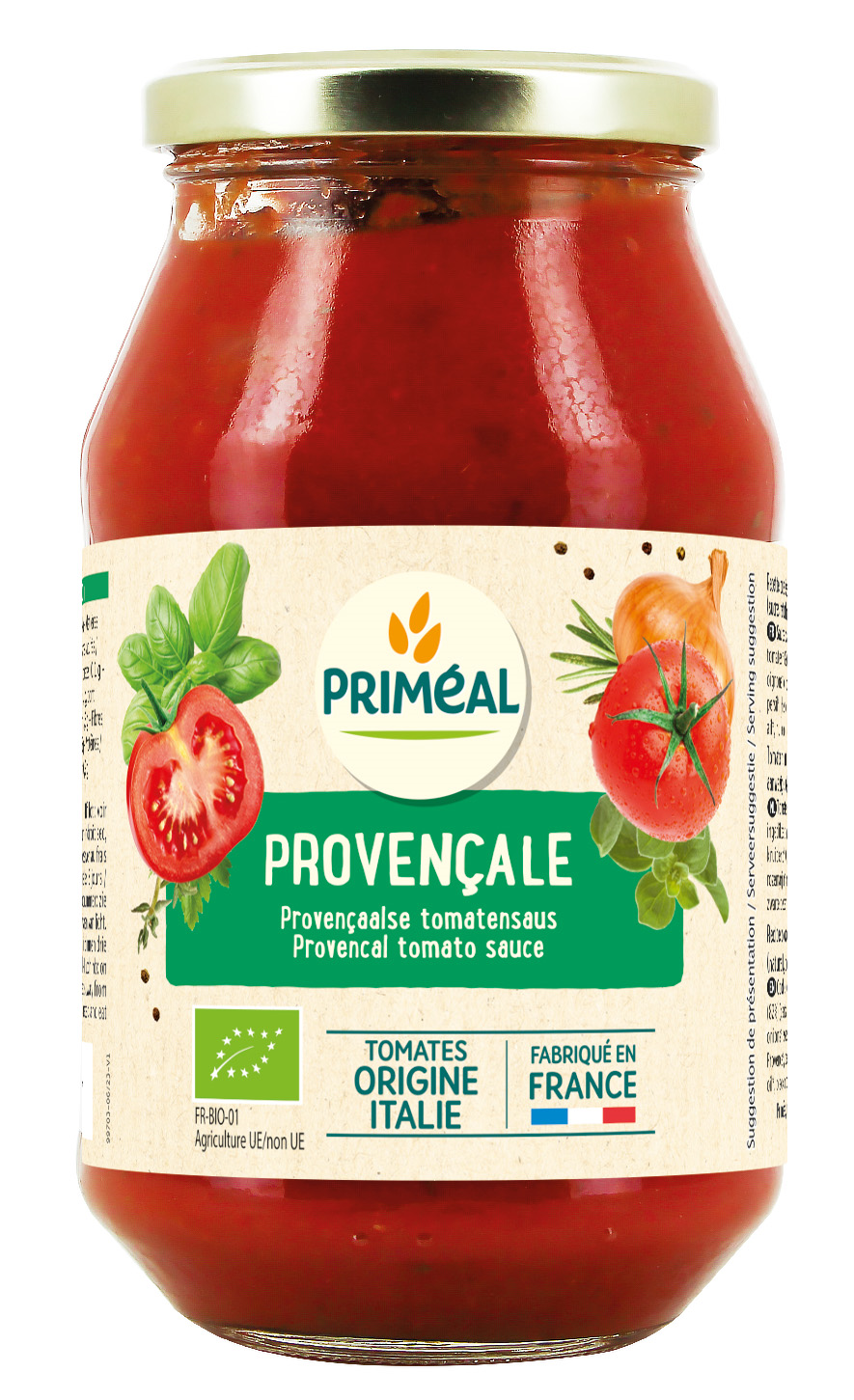 Primeal Tomatensaus provencaalse stijl bio 510 Gram