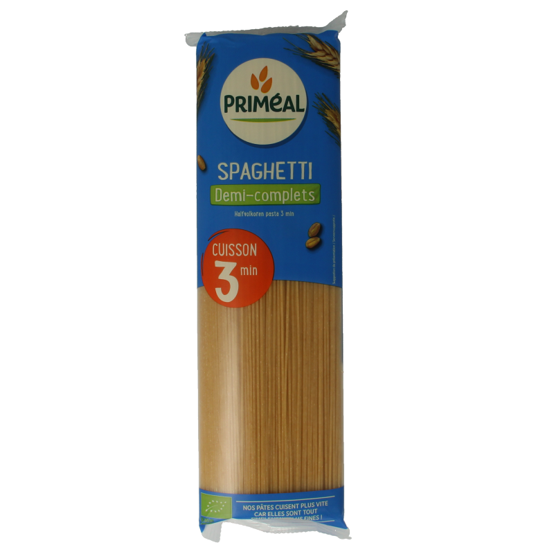 Primeal Spaghetti halfvolkoren snelkokend bio 500 Gram