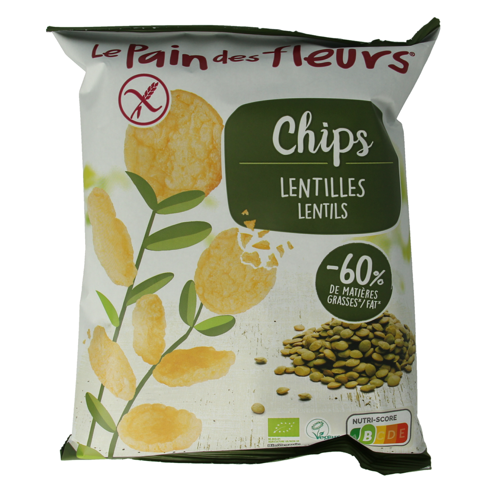 Pain Des Fleurs Chips met linzen bio 50.00 Gram