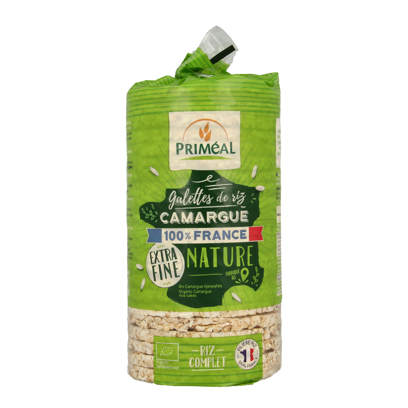 Primeal Rijstwafels extra dun Camargue bio 130 Gram