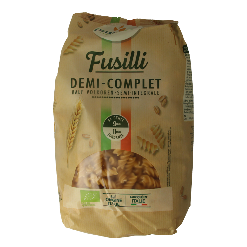 Primeal Fusilli halfvolkoren familie verpakking bio 1 Kilogram
