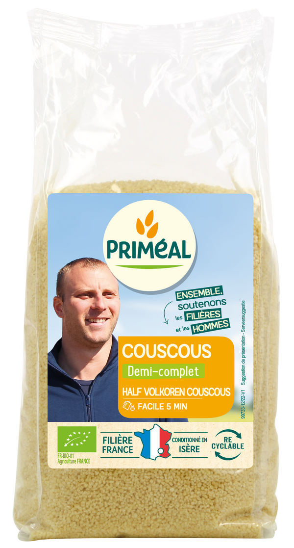 Primeal Couscous half volkoren bio 1.00 Kilogram
