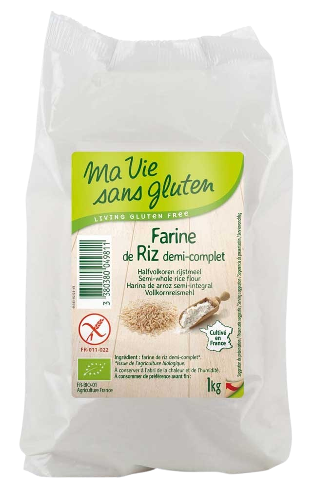 Ma Vie Sans Rijstmeel halfvolkoren glutenvrij bio 1 Kilogram