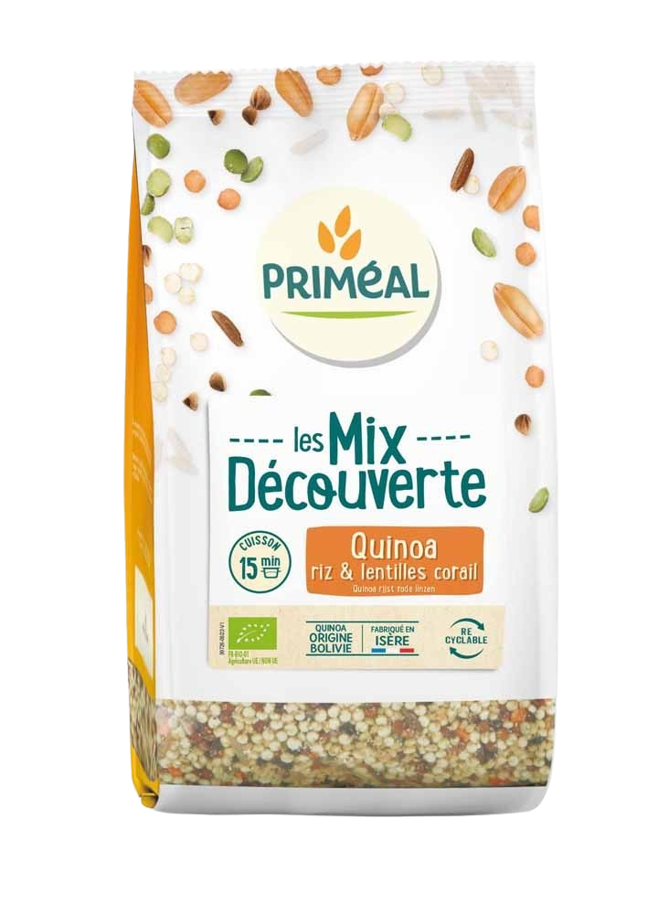 Primeal Mix van quinoa, rijst & rode linzen bio 400 Gram