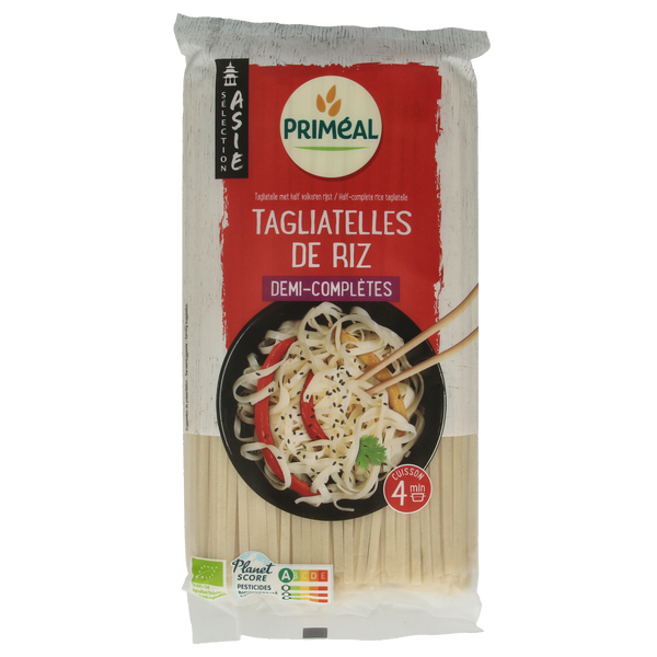 Primeal Rijstnoedels van halfvolkoren rijst bio 400.00 Gram