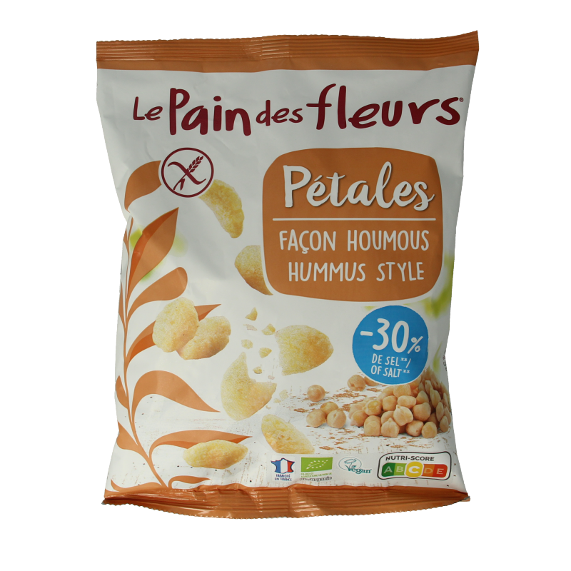Pain Des Fleurs Chips hummus glutenvrij bio 75 Gram