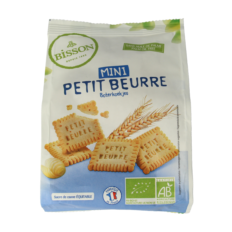 Bisson Mini petit beurre biscuitjes bio 125 Gram