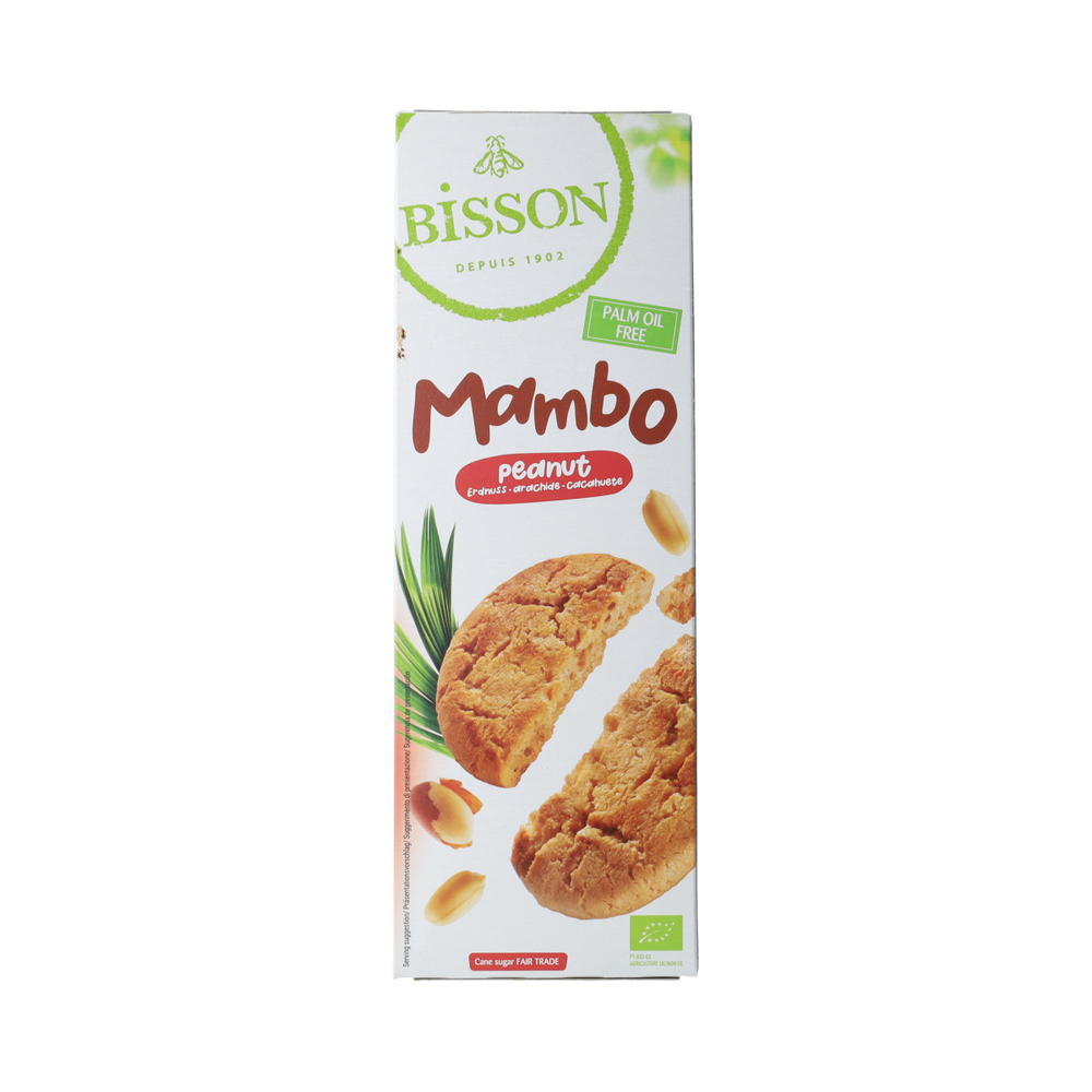 Bisson Mambo koekjes pinda bio 125.00 Gram