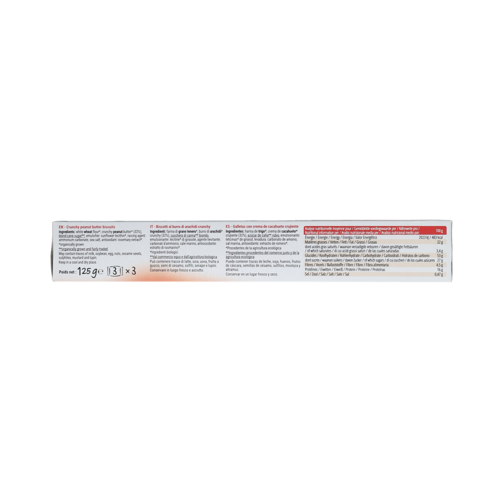 Bisson Mambo koekjes pinda bio 125.00 Gram