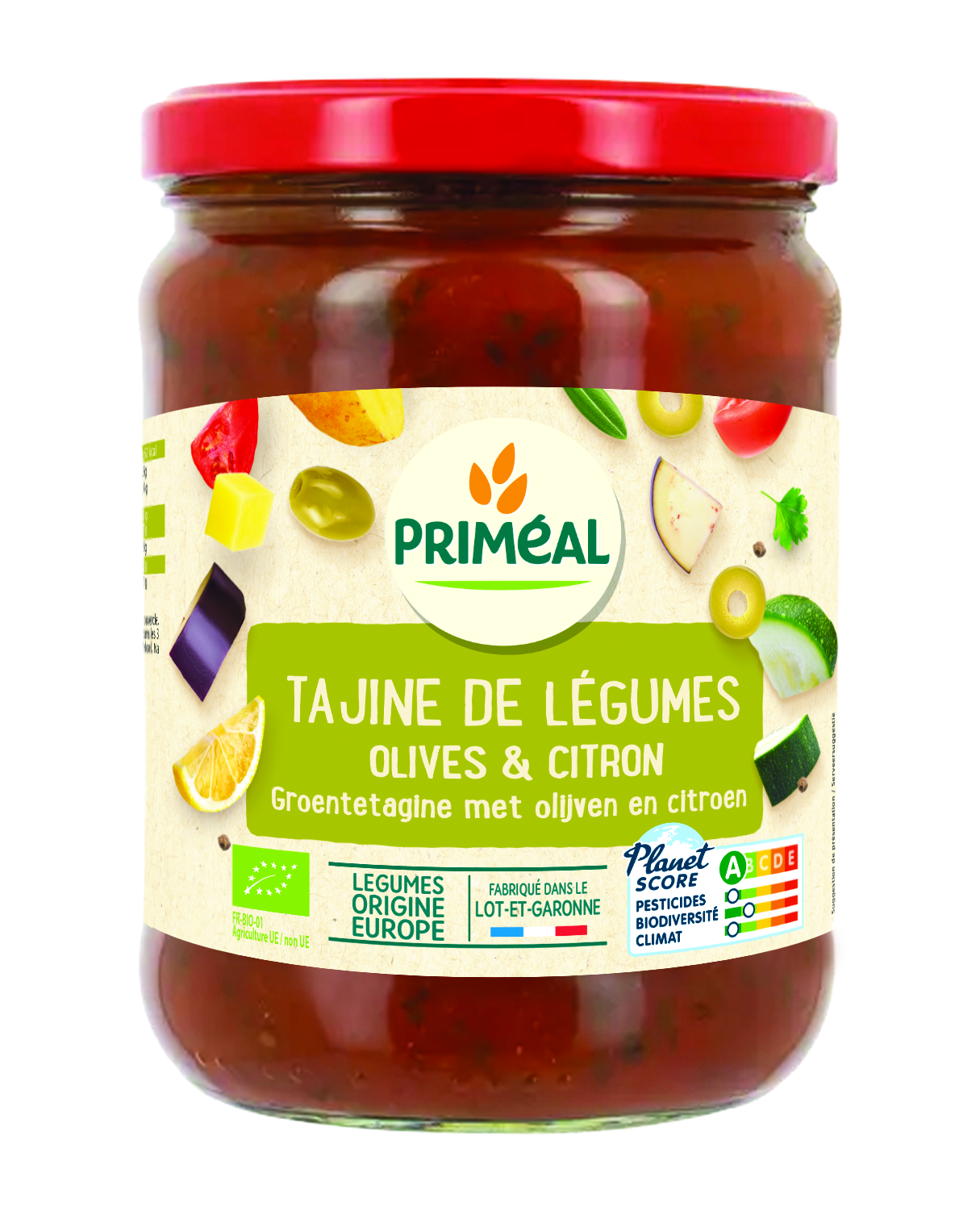 Primeal Tajine lemon olijf bio 500.00 Gram