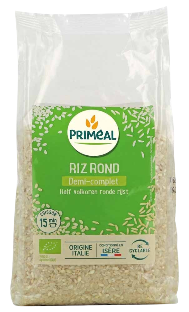Primeal Halfvolkoren ronde rijst bio 1 Kilogram