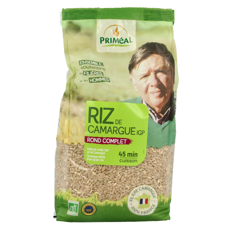 Primeal Volkoren ronde rijst camargue bio 1 Kilogram