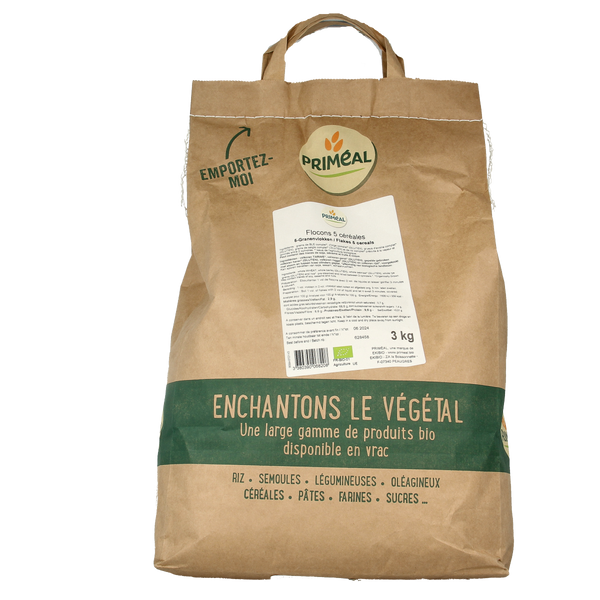 Primeal 5 Granen vlokken bio 3.00 Kilogram