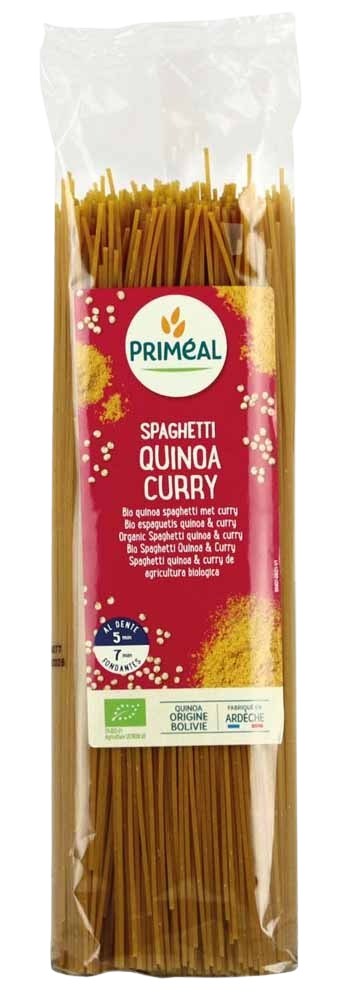 Primeal Organic spaghetti tarwe quinoa curry bio 500 Gram