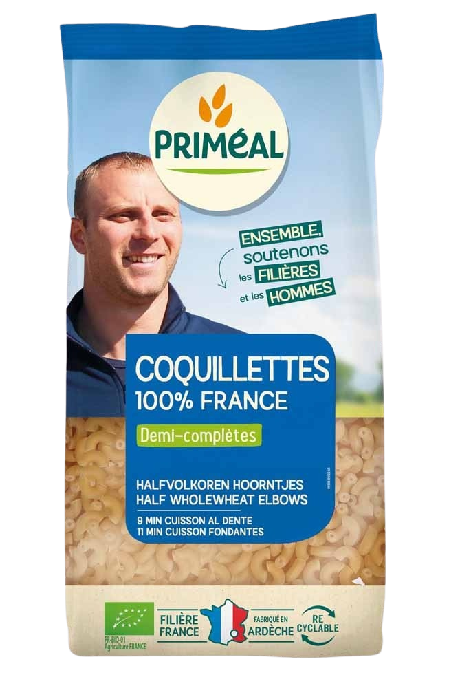 Primeal Halfvolkoren hoorntjes bio 500 Gram