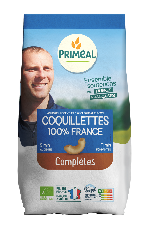 Primeal Volkoren macaroni hoorntjes bio 500.00 Gram