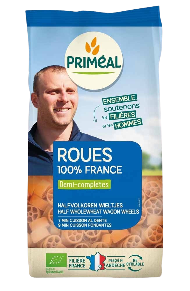 Primeal Halfvolkoren wieltjes bio 500 Gram