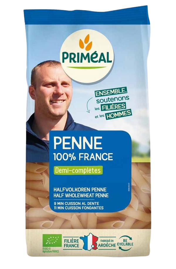 Primeal Halfvolkoren penne bio 500.00 Gram