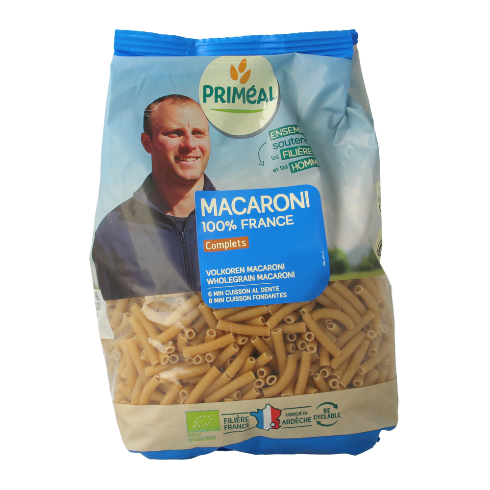 Primeal Volkoren macaroni bio 500.00 Gram