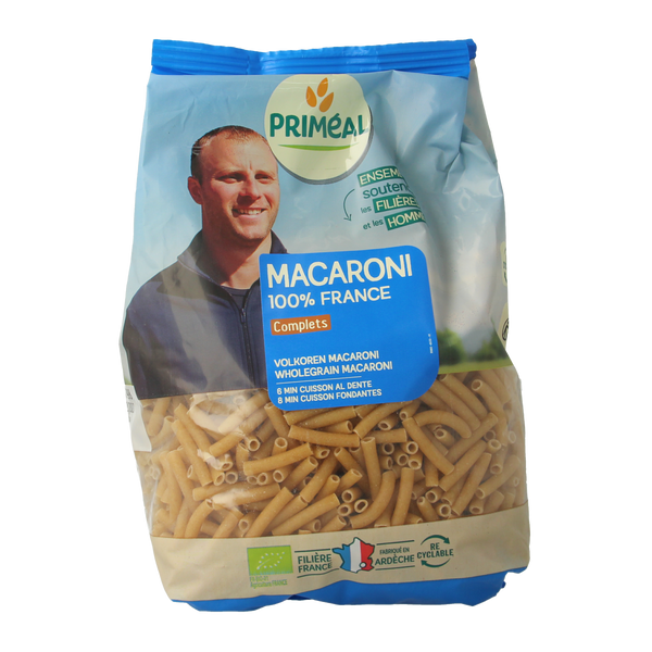 Primeal Volkoren macaroni bio 500.00 Gram
