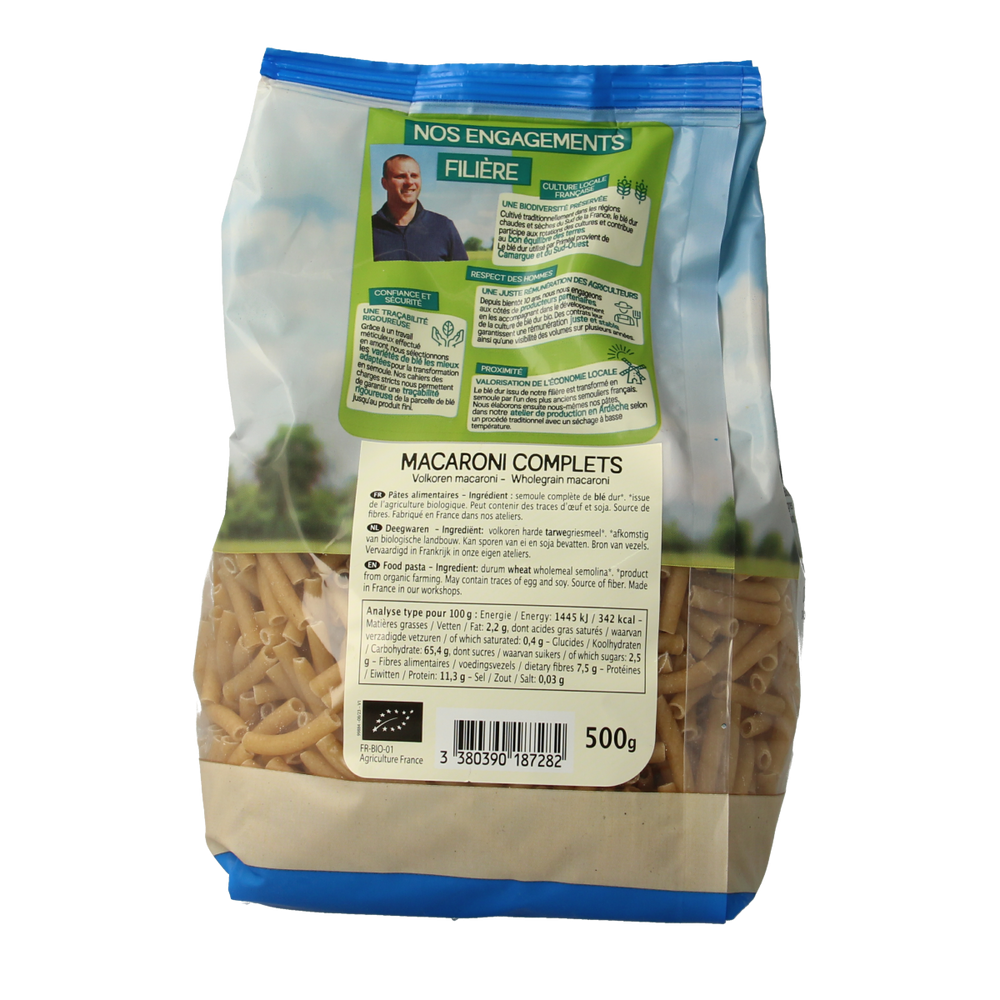 Primeal Volkoren macaroni bio 500.00 Gram