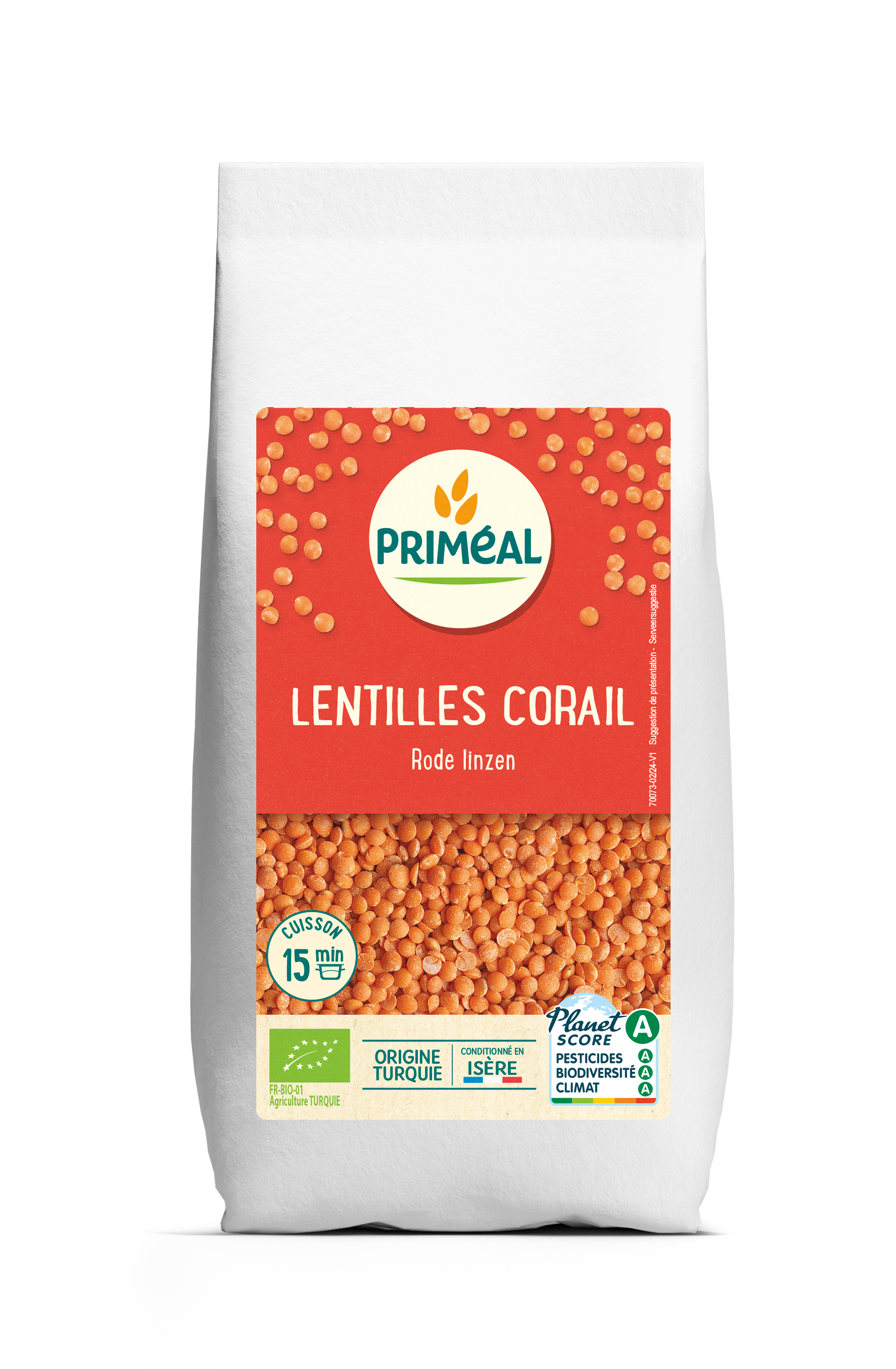 Primeal Linzen koraalrood bio 1.00 Kilogram