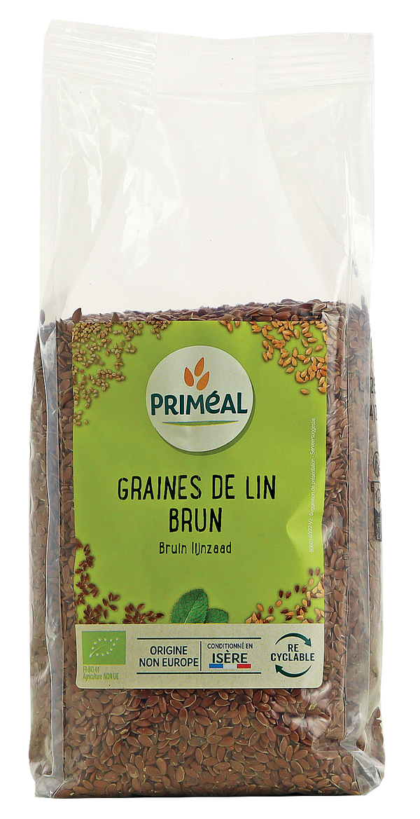 Primeal Lijnzaad bruin bio 500.00 Gram