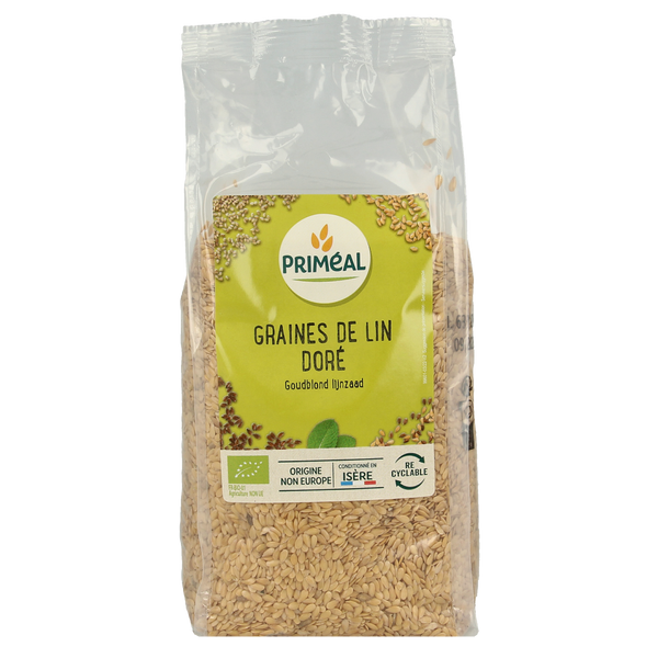 Primeal Lijnzaad goudblond bio 500.00 Gram