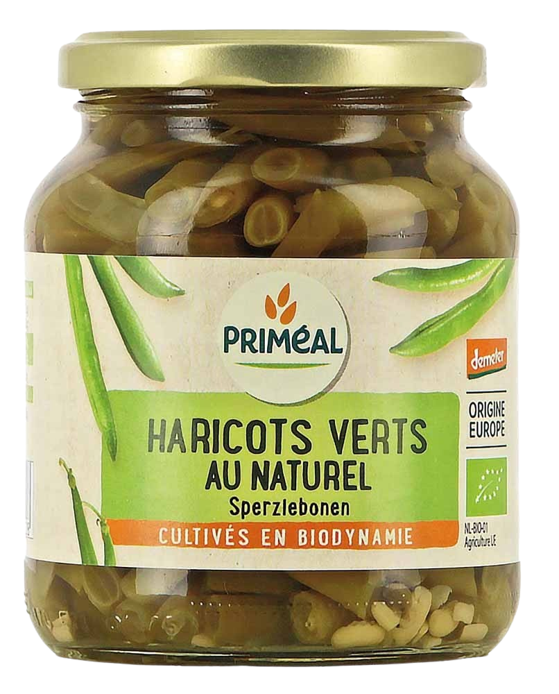 Primeal Haricots verts sperziebonen demeter bio 340.00 Gram
