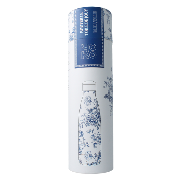 Yoko Drinkfles Toile de Jouy blue isotherm 500ml 1.00 Stuks