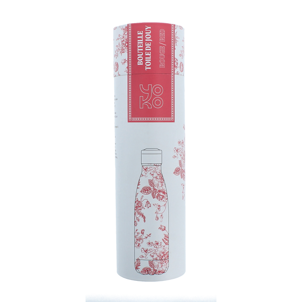 Yoko Drinkfles Toile de Jouy red isotherm 500ml 1.00 Stuks