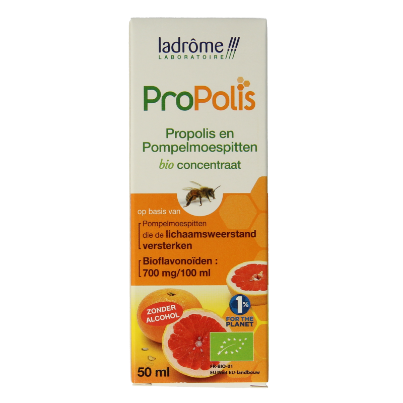 Ladrome Propolis pompelmoes pit concentraat bio 50 Milliliter