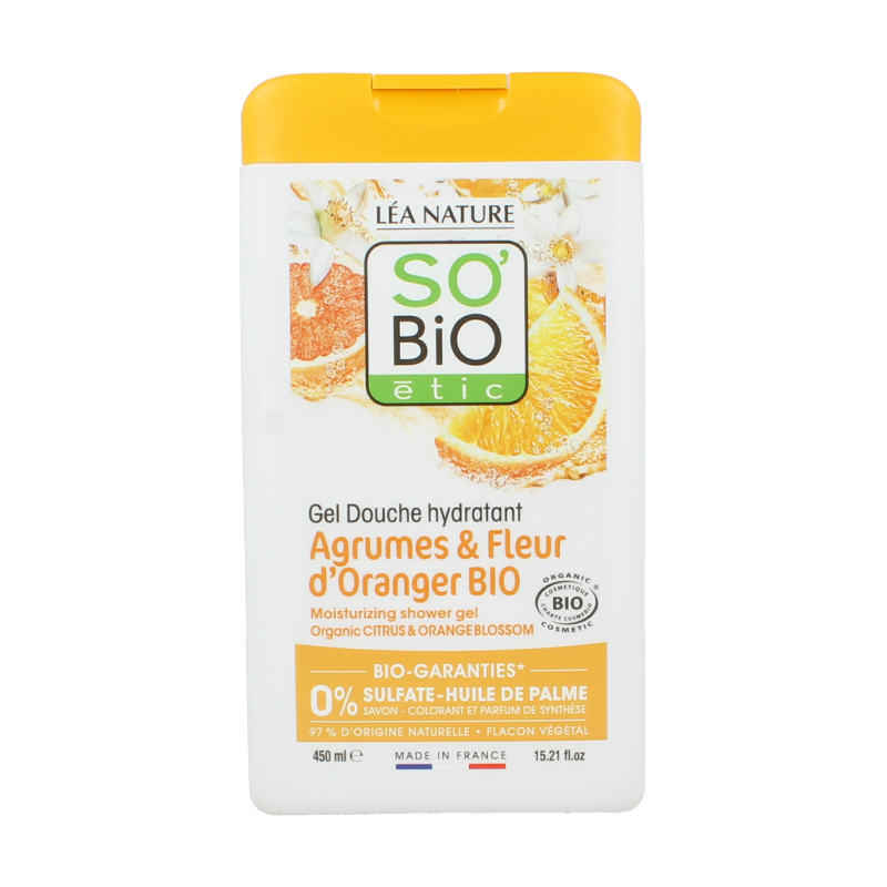 So Bio Etic Showergel citroen orange blossom 450 Milliliter