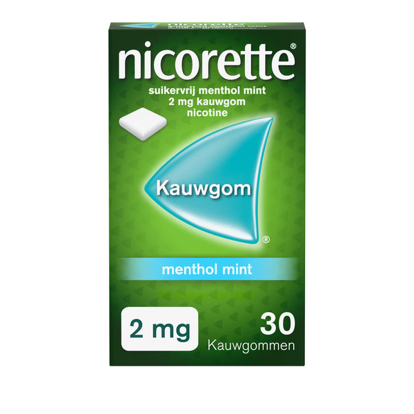 Nicorette Kauwgom 2mg menthol mint 30.00 Stuks
