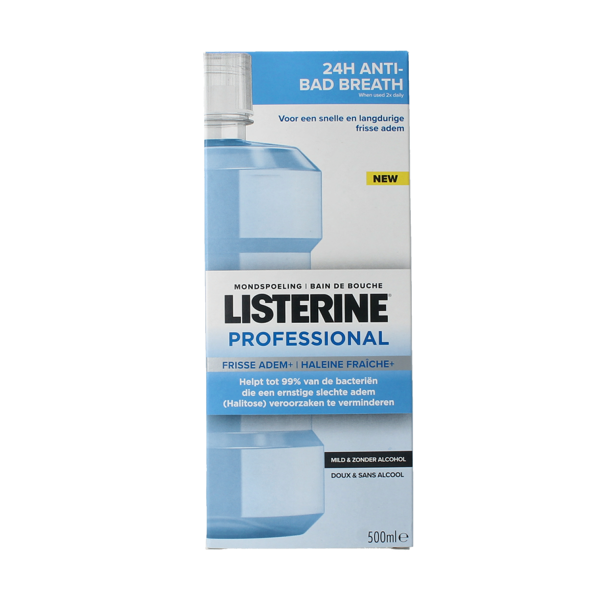 Listerine Mondwater professional fresh breath 500.00 Milliliter