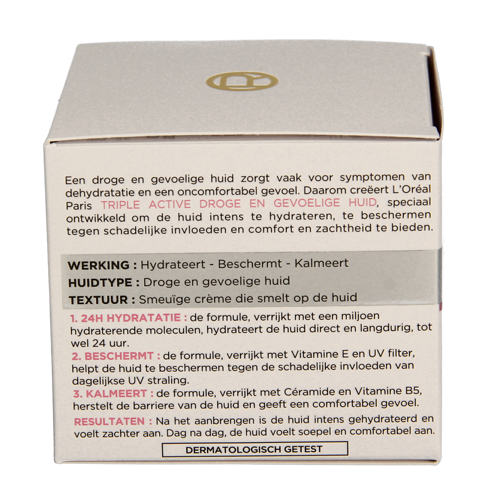 L'Oreal Paris Dermo expertise triple active droog/gev dagcreme 50.00 Milliliter
