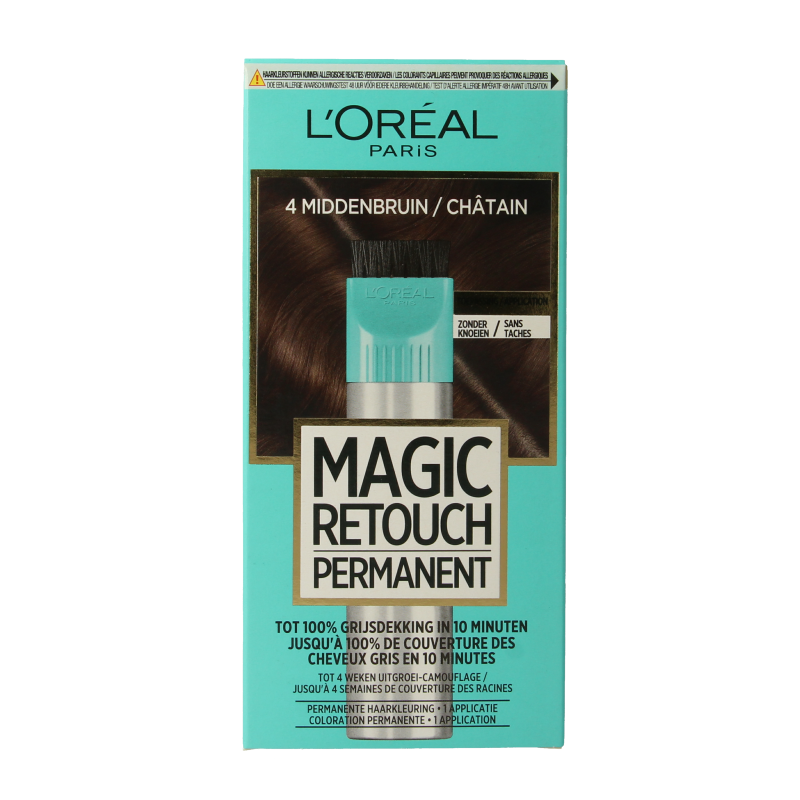 Magic Retouch Permanente haarkleuring nr 4 middenbruin 1 Stuks