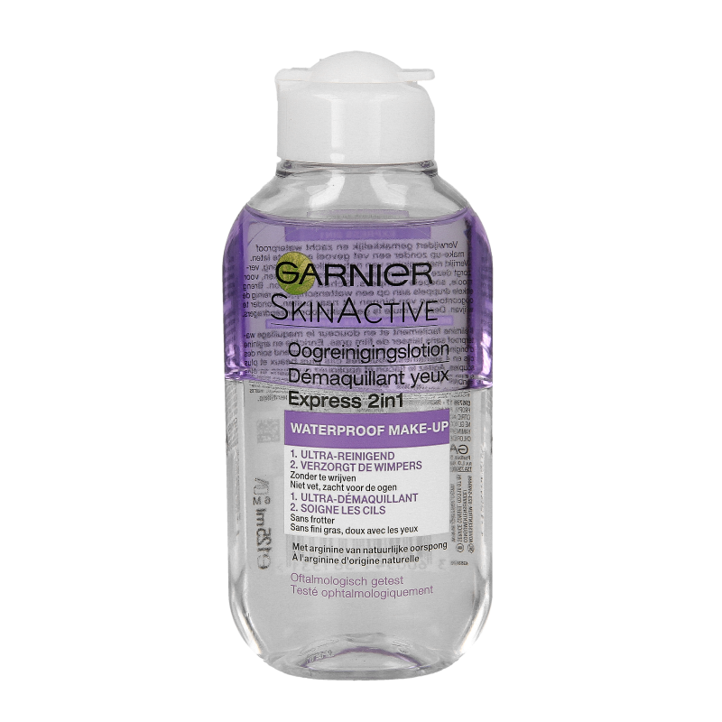 Garnier Skin naturals express oogreinigingslotion 2-in-1 125 Milliliter