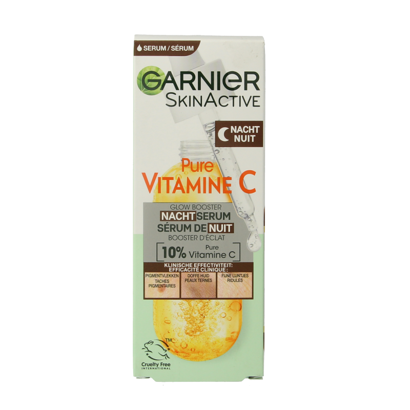 Garnier SkinActive nachtserum vitamine C hyaluronzuur 30 Milliliter