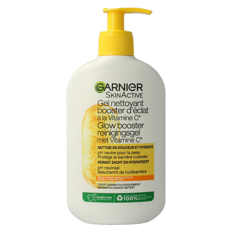 Garnier Skinactive vitc glow reinigingsgel 250 Milliliter