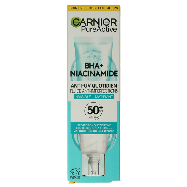 Garnier PureActive BHA+ niacinamide UV fluid SPF50+ 40 Milliliter