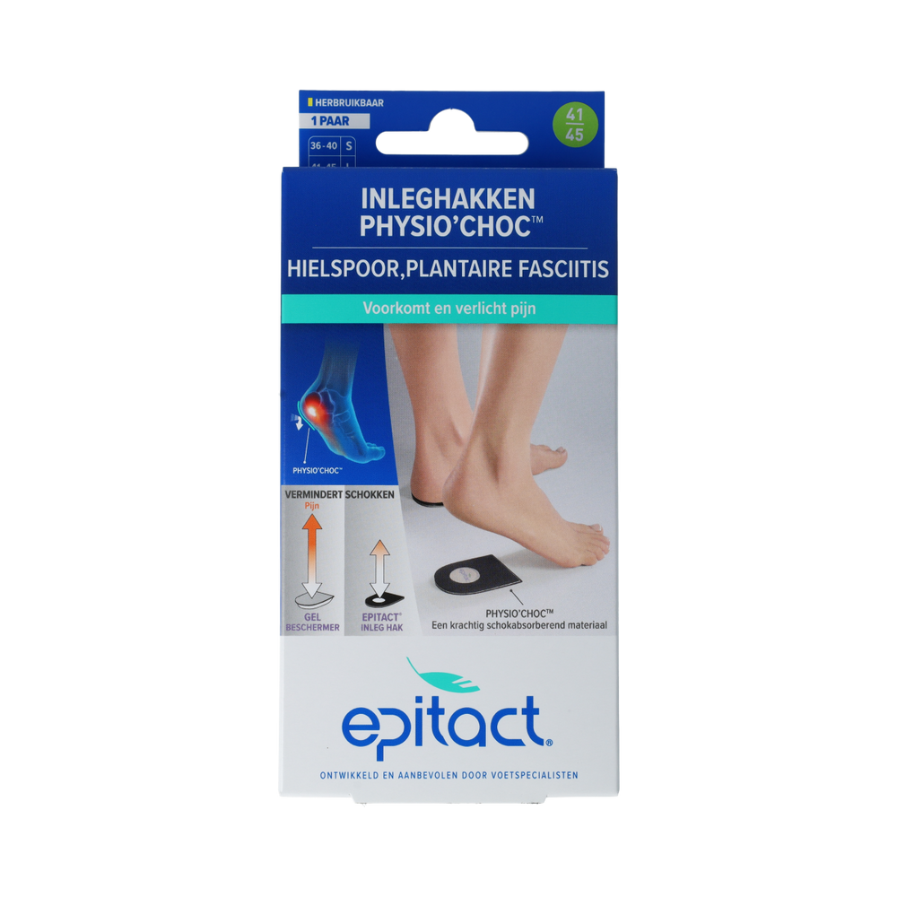 Epitact Hielspoor inleghakken met physio choc maat 41/45 2.00 Stuks