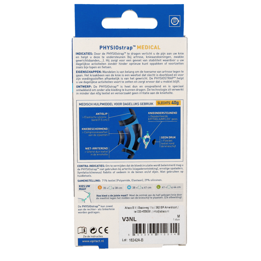 Epitact Knie medical maat M 38-41 1.00 Stuks