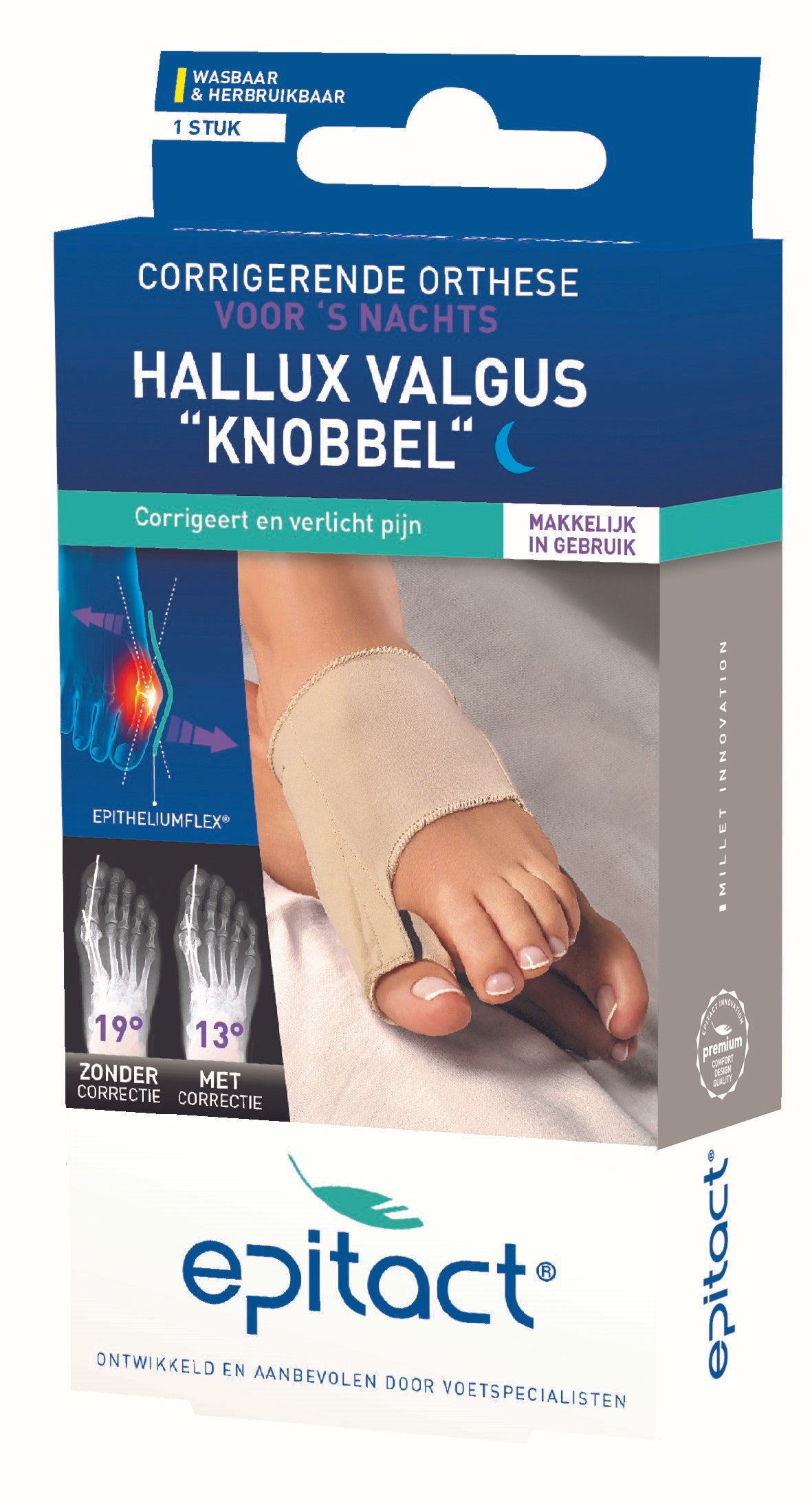 Epitact Hallux valgus nacht maat 42/45 1 Stuks