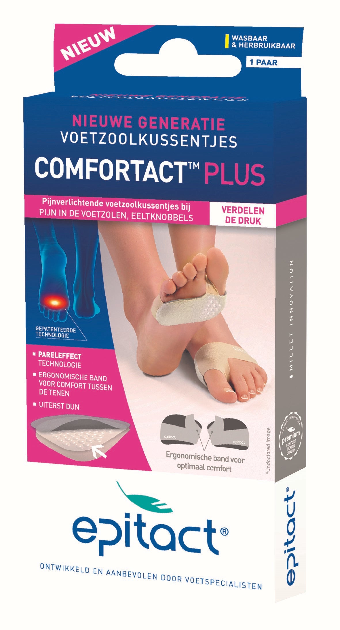 Epitact Voetzoolkussentjes comfort maat 42/45 2 Stuks