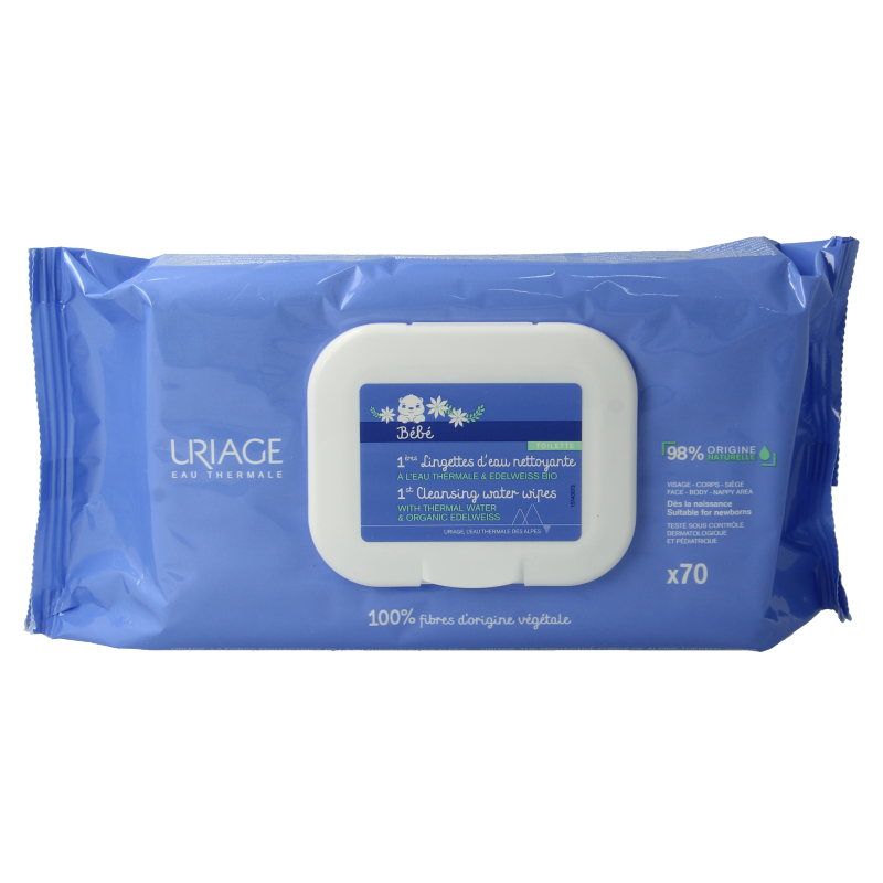 Uriage Bebe 1ere eau lingettes nettoyantes 1 Stuks