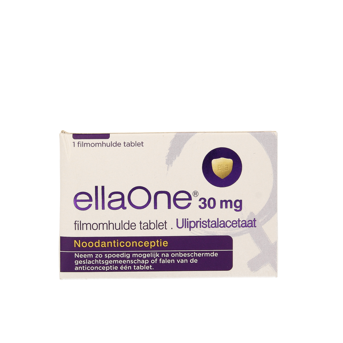 Ellaone Filmomhulde tablet 30mg 1.00 Tabletten
