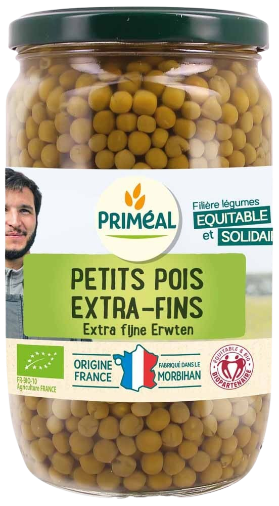 Primeal Doperwten extra fijn bio 660.00 Gram