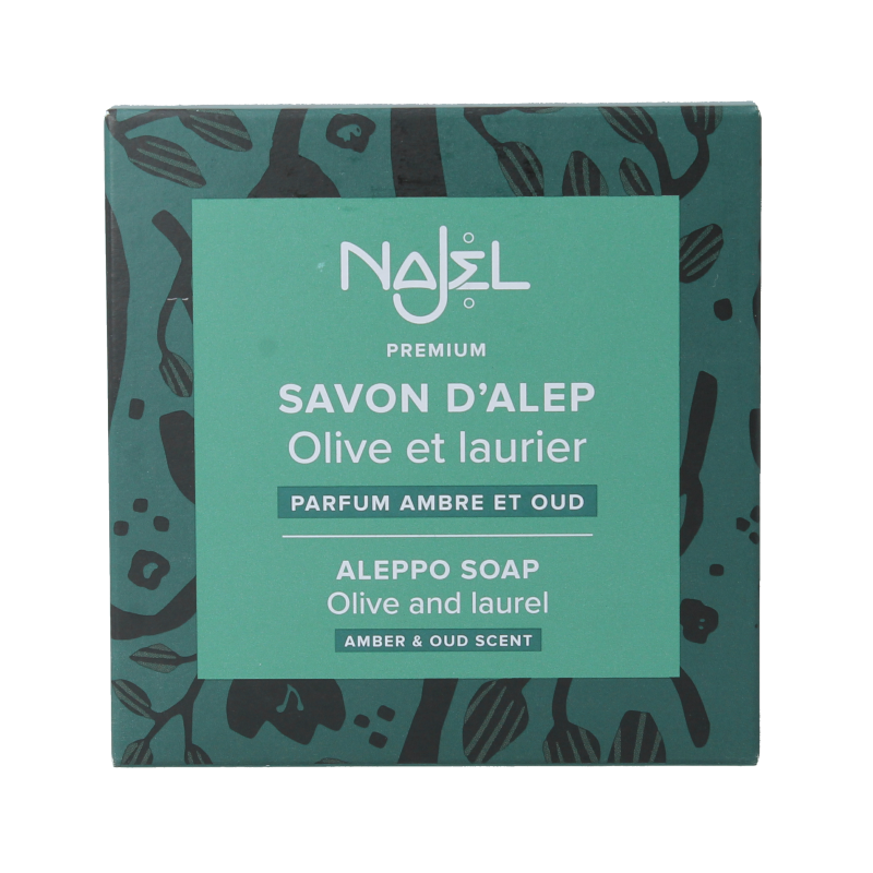 Najel Aleppo Aleppo zeep amber oud aroma aan koord 150 Gram